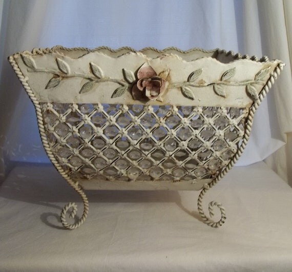 vintage shabby chic lacy and floral planter vintage shabby chic lacy and floral planter