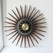 Large Vintage Syroco Starburst Wall Clock -22 1/2" Diameter - 1960