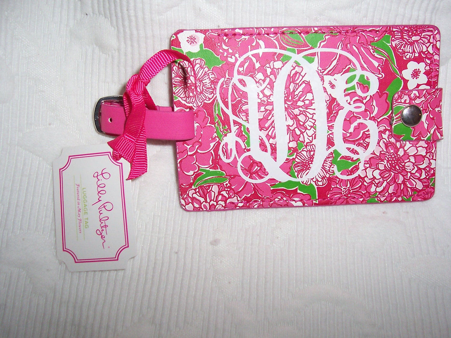 lilly luggage tag