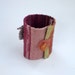 Desert Sunset Fiber Art Cuff - Hand Woven Raw Silk