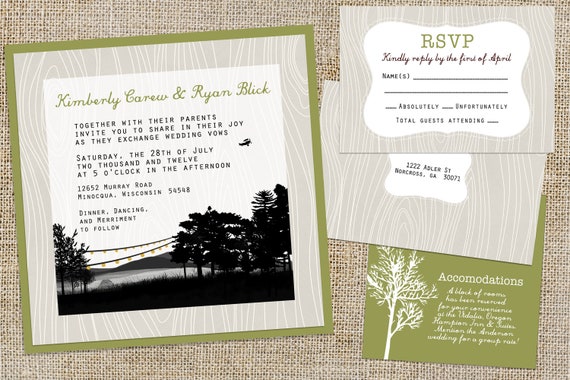 Lake Wedding Invitations 1