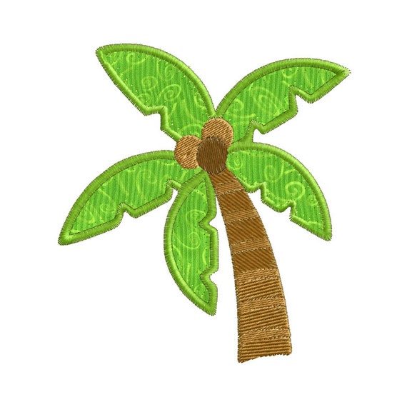 Summer Palm Tree APPLIQUE Machine Embroidery Designs