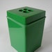 Midcentury Dansk gourmet plastic square canister kelly green 2 quart tall mod design