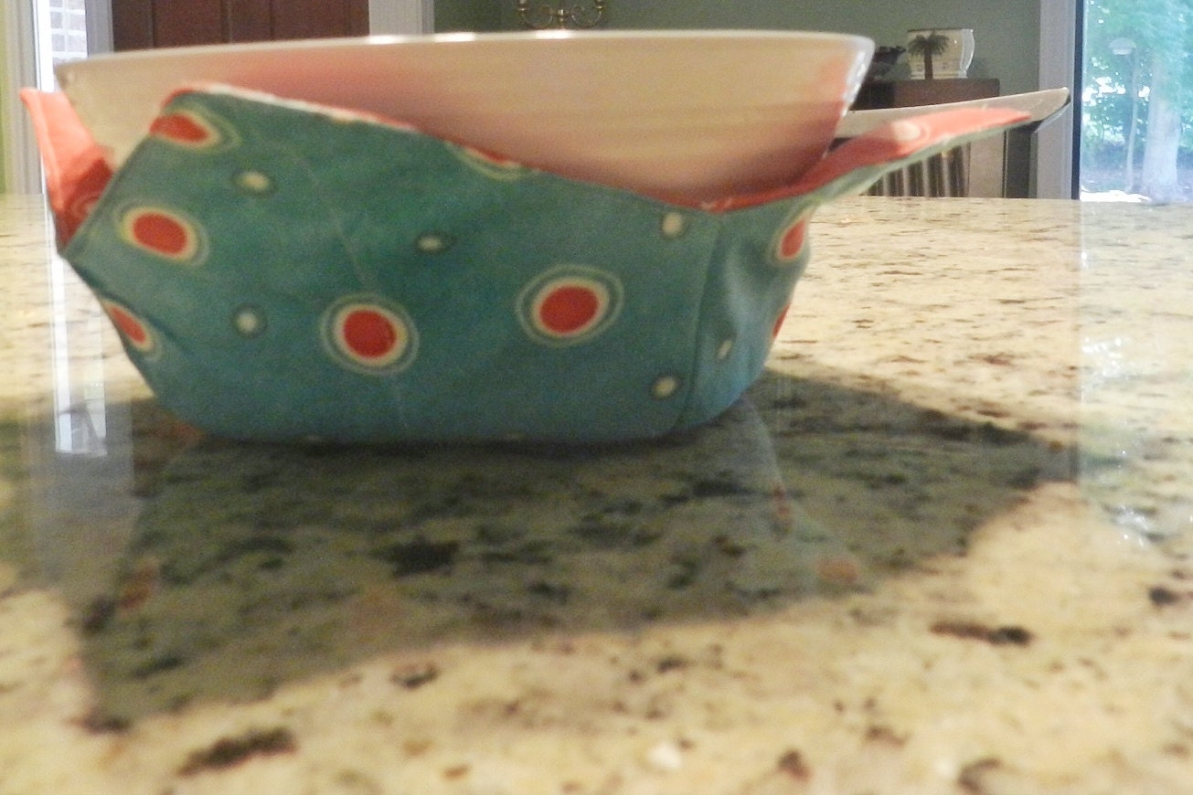 Microwave Bowl Cozy Pot Holder by SeamsHappy on Etsy