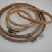 5 vintage wood embroidery hoops round and oval