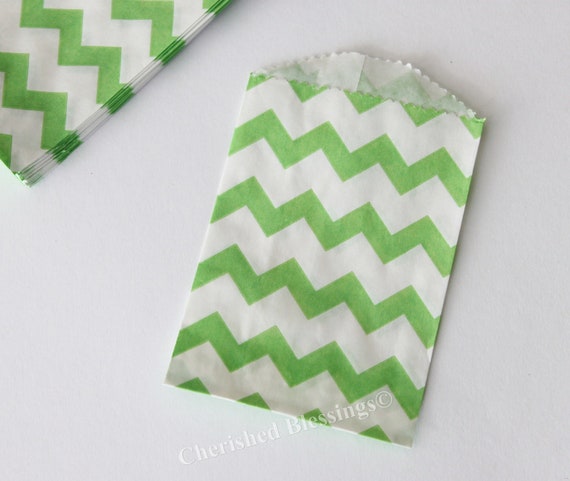 Chevron Bags, Lime Green MINI SIZE Wooden Utensils Cutlery Silverware Bag Paper Goods Birthday Wedding Baby Shower Favors w/ Straw Flags Il_570xn