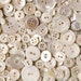 Mother of Pearl Buttons - Lot of over 100 Vintage Ivory White Shell Buttons