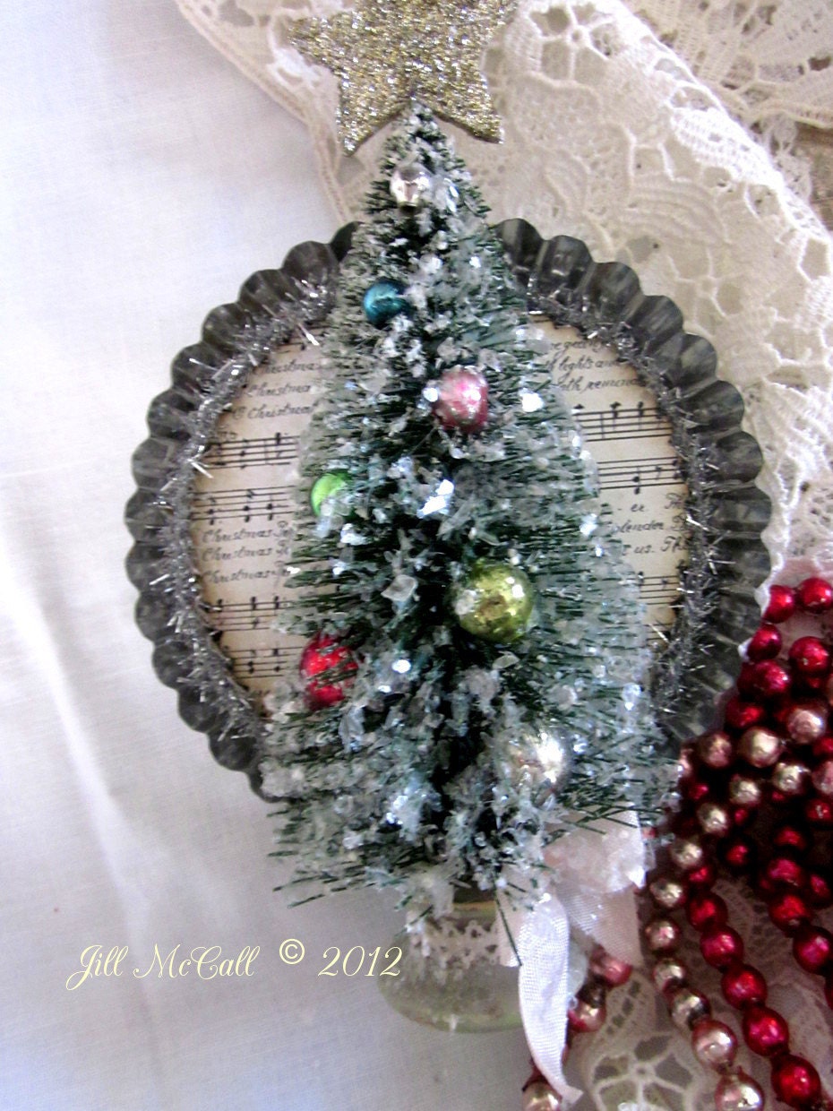 o christmas tree bottle brush tree ornament o christmas tree bottle brush tree ornament