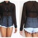 80s Chic Pleated Sheer Blouse size M