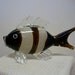 30 % OFF Gorgeous Vintage Murano Art Handblown Glass Fish Brown Stripe