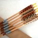 Six Vintage Arrows and Leather Quiver