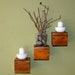 Reclaimed Wood Floating Cube Shelves - Set of 3