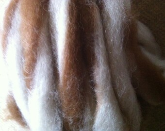 Alpaca Caramel Swirl roving Colorado alpaca fiber spinning fiber