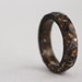 thin multifaceted eco resin ring brown with gold flakes - size 8