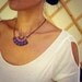 RESEVED FOR DANI-Lavender bliss asymmetrical macrame necklace