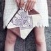 SALE 10 USD off Geometrical Illusion Printed Leather Pouch Lavender No. ZP-206