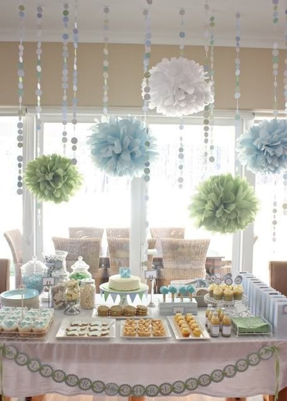 Tissue paper pompoms - 5 poms - choose your colors Il_570xn