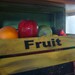 Under the counter, Distressed, shabby finish Under Cabinet fruit caddy, shelf, under cabinet storage