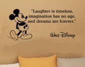Walt Disney Mickey Mouse Laughter Is Timeless wall quote vinyl wall art decal sticker