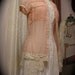 Tattered Sheer Blouse, shabby lace hem, soft pink romantic hue, altered couture, SMALL Petite