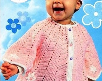 Crochet Baby Dress Pattern and Headband only in PDF files