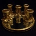 Vintage 1950 Lipstick Holder Mirror Tray Vanity Gold Tone Rose Filigree