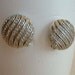 Ciner Pave Rhinestone Clip On Earrings Signed Vintage Jewelry