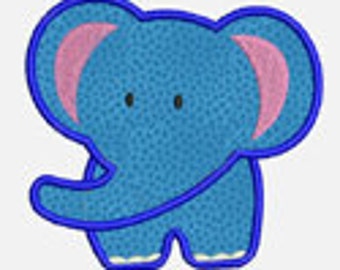 Elephant...Embroidery Applique Design...Three sizes for multiple hoops...Item1251...INSTANT DOWNLOAD