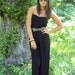 RESERVED for Janelle - vintage 80s Black Jumpsuit S, M - Strapless Jumpsuit Dress - Designer
