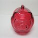 Christmas Red Glass Piggy Bank by Anchor Hocking Vintage Collectible RARE Find Child's Bank Depression Glass Still Bank