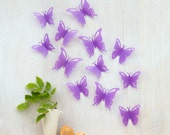 Butterfly Wall Decor, Pop-up Purple Butterflies, 3D Wall Art - Set of 12, PopArt, Made in Canada