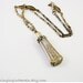 Vintage Perfume or message Necklace, Upcycled Secret Silverware Message,Silverware Handle with Brass Screwtop and Vintage Chain No. 48