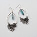 SALE, SOA Fierce Mother Tear Stick Shell Gunmetal Chain Fringe Teardrop Earrings, Free Shipping