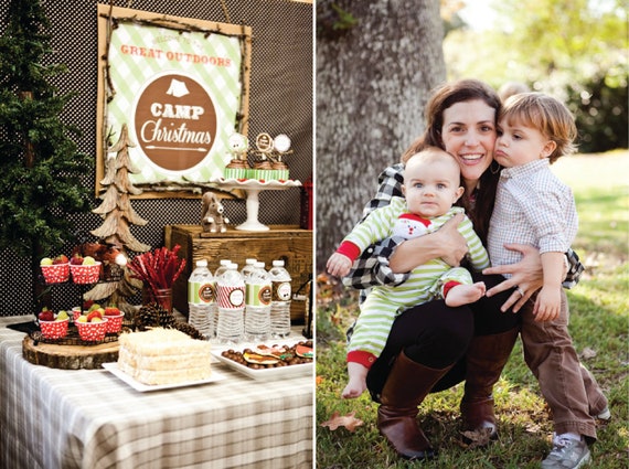 INSTANT DOWNLOAD DIY, Camp Christmas Holiday, Party Pack Il_570xn