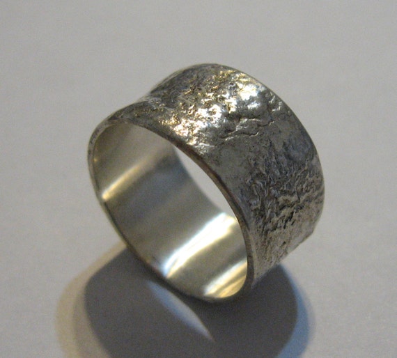 Items similar to Reticulated Sterling Silver Ring on Etsy