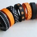 Halloween Pumpkins-Me-Colors -- 3/8 inch Grosgrain Ribbon Lot/Collection (14 yards)
