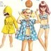 Girls size 6 Two Piece Swimsuit & Cover up Pattern Beach Robe Vintage Sewing Pattern 1960s Simplicity 7710 bust 25" complete
