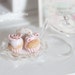 Dollhouse miniature food - Shabby chic cupcakes with glass cake stand