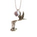 Stork Necklace New Moms Jewelry Sterling Silver Bird Baby Bundle Charm Personalized Babyshower Gift