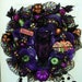 Owl Halloween Wreath Halloween Deco Mesh Wreath Purple