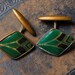 Pair of vintage brass cuff links. Art Deco, marked D.R.C.M.