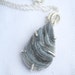 drusy pendant chalcedony quartz natural crystal necklace neutral color stone teardrop minimalist sterling jewelry