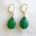 Green Quartz Earrings on Sterling Silver