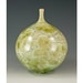 Sage Green Crystalline Glazed Bottle: Free US Shipping