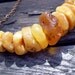 Baltic amber statement necklace - Amber lights
