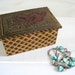 Vintage Wood Burned Jewelry Box - Pyrography