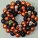 HALLOWEEN SKULLS and SPIDER Ornament Wreath