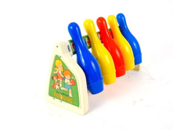 vintage toy bowling set