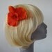 Orange Flower Hair Comb- Orange Orchid Hair Comb