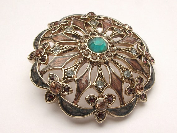 antique jewelry art deco brooch pin 1940's Monet by ShoponSherman